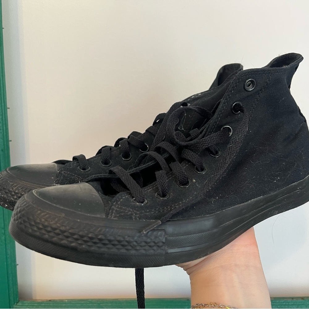 Converse All Black High-Top Sneakers